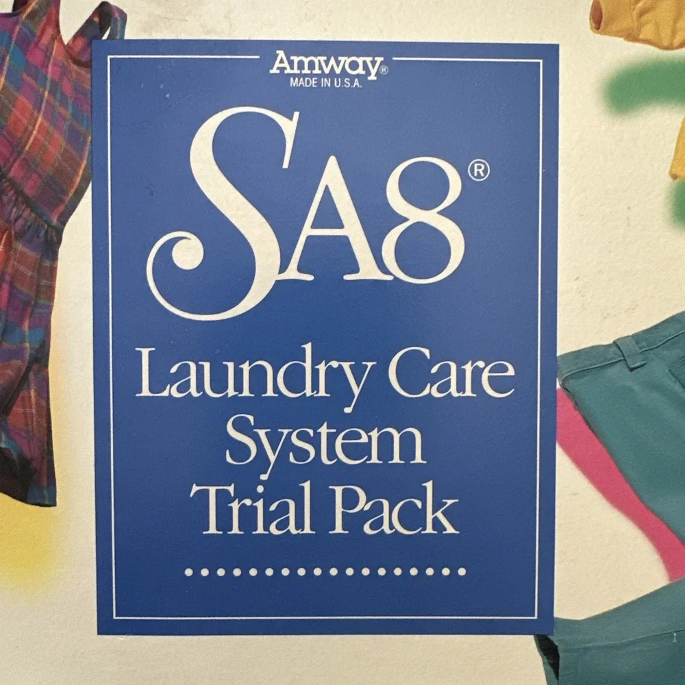 NOS Vtg Amway SA8 Laundry Care System Detergent Bioquest Solutions‎ Trial Pack